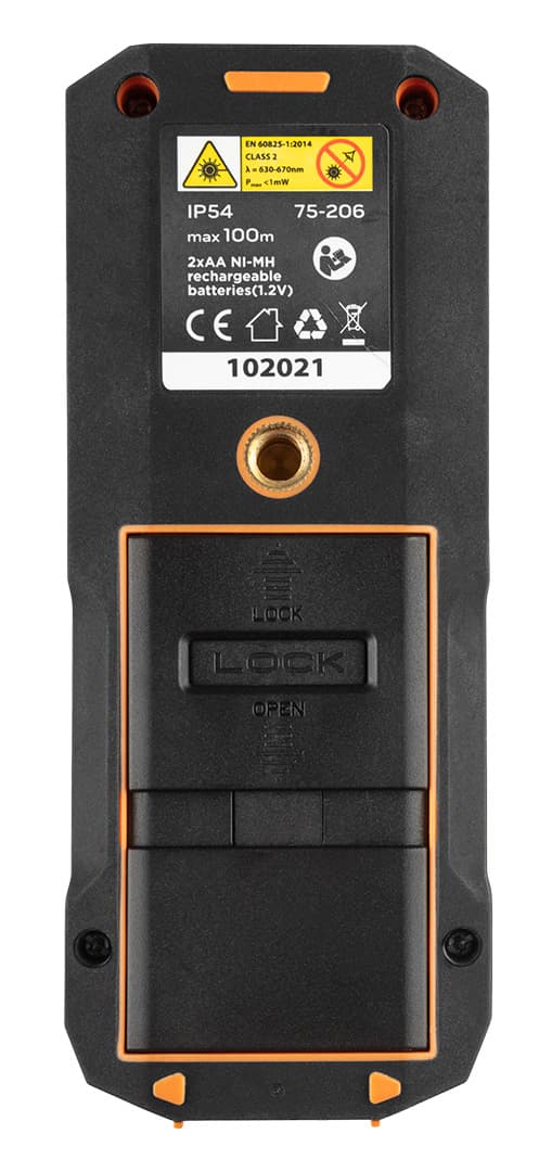 Laseravståndsmätare, 100m räckvidd, IP54
