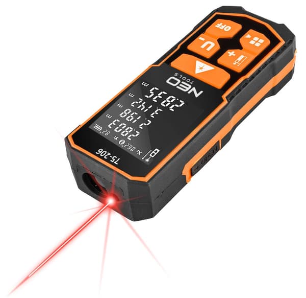 Laseravståndsmätare, 100m räckvidd, IP54