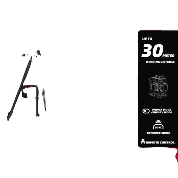 YEVOLT Laser Niveau, 16-Linje Målemodel, IP54 Beskyttelsesklasse,TP-YVGLL4XS16P3x1