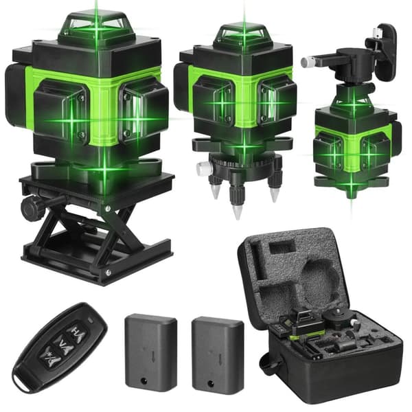 4D Laser Niveau, 16 Laserlinjer, Selvnivellerende System,GR