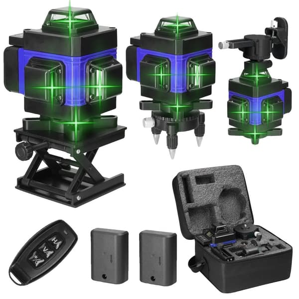 4D Laser Niveau, 16 Laserlinjer, Selvnivellerende System,BL