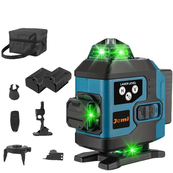 Jemi Laser Niveau, 16 Linjer Måling, Smart Selv-Niveauering,2x batteri