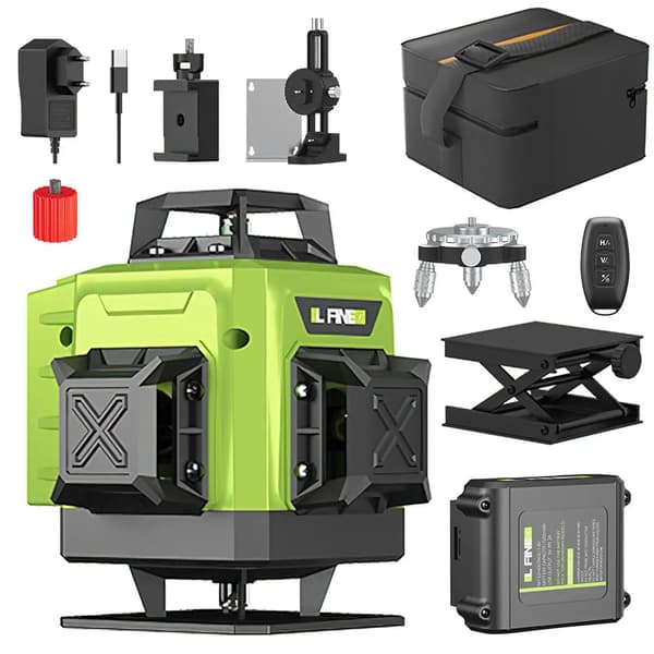 Laser Niveau, 4D 16 Linjer, Selv-nivellerende, Grøn Laserstråler,4d 16linjer