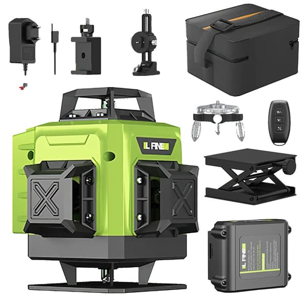 4D Laser Niveau, Selvnivellerende ± 3°, 6 Timers Arbejdstid,4d 16linjer