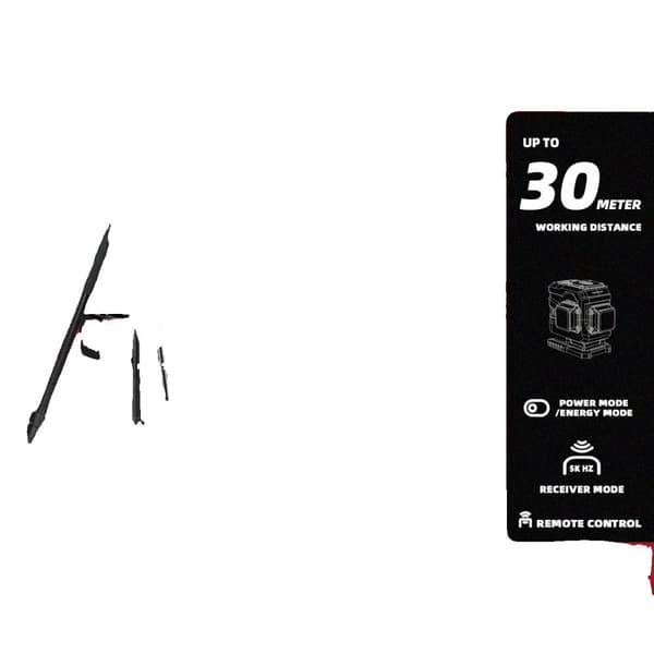 YEVOLT Grøn Laser Niveau, 12-Linjers Måling, Holdbar IP54 Beskyttelse,TP-YVGLL4XS12TP3X2