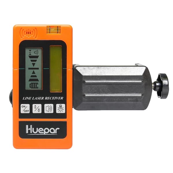Huepar Laser Modtager, Dobbelt LCD Skærm, Høj Præcision,Orange skal