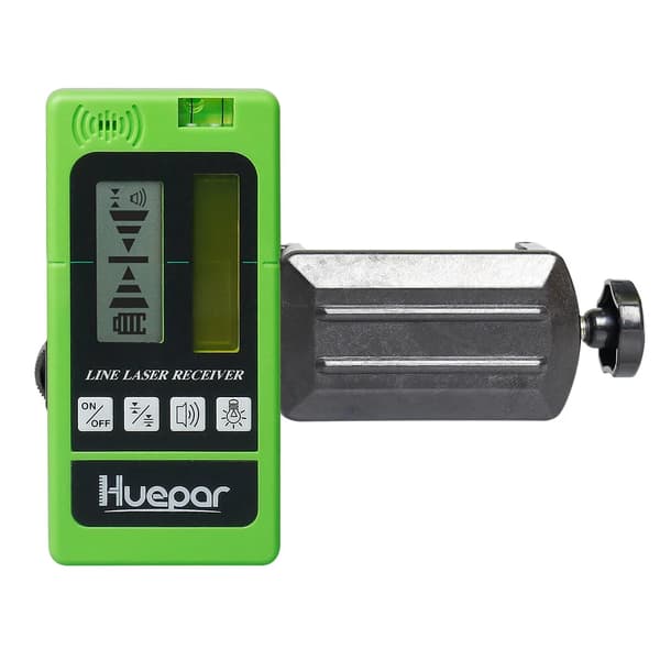 Huepar Laser Modtager, Dobbelt LCD Skærm, Høj Præcision,Grøn skal