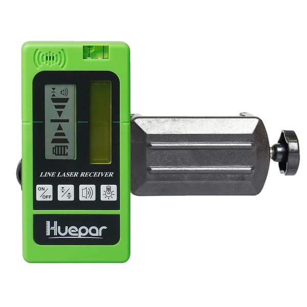 Huepar Laser Modtager, Dobbelt LCD Skærm, Høj Præcision,Grøn skal
