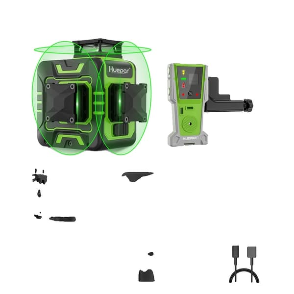 Laser Nivelleringsværktøj, 12 Linjers Projektion, Selvnivellerende Design,SÆT-2