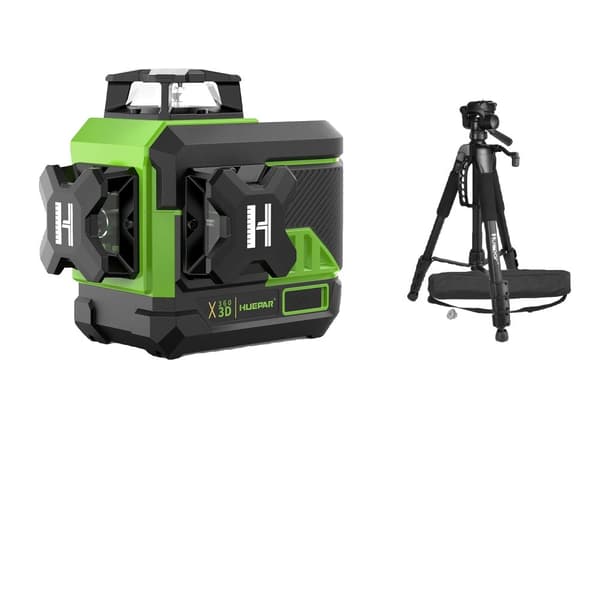 Huepar 3D Laser Niveau, Bluetooth-forbindelse, Fjernbetjeningsfunktion,Z03CG-SET-3