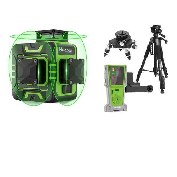 Huepar Laser Niveau, 12 Linjers Projektion, Selvnivellerende Mekanisme,R03CG-SET-5