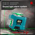 Miniatyrbild 4 av 5: YOFIDRA 16 Linjer Laserpass 4D 360° Horisontell Vertikal Mätinstrument Laser Lutande Nivå Verktygssats Med 2 batterier