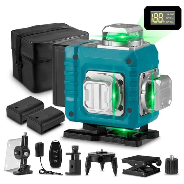 YOFIDRA 16 Linjer Laserpass 4D 360° Horisontell Vertikal Mätinstrument ...