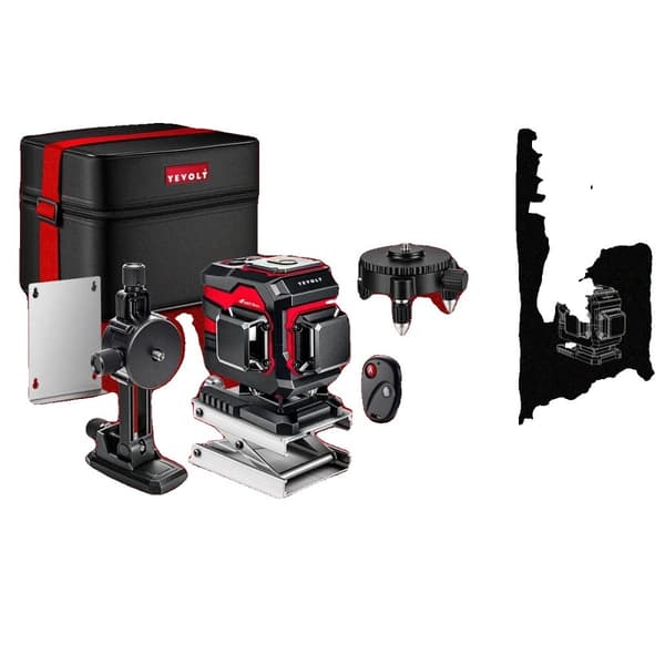 Plumb & Level Laser Niveau, Grøn Stråle Nøjagtighed ±0,2 mm/m, IP54 Beskyttelse,YVGLL4XS12TB2P3x2