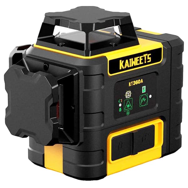 KAIWEETS KT360A Laser Niveau, 3x360° Laserlinjer, Automatisk Selv-niveauering,KT360A