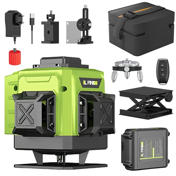 4D 16-linjers grön laserutjämningsinstrument, 360° självutjämnande, hög precision,4D 16Rader