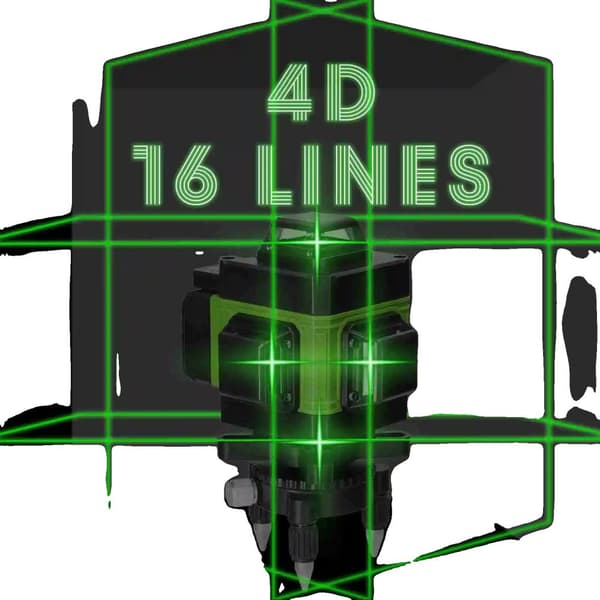 Laser Niveau, Selvnivellerende Funktion, 16 Laserlinjer,GR-EU
