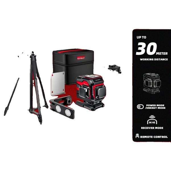 3D Laser-taso, vihreä laser, jopa 30 m työetäisyys,TP-YVGLL4XS12TB1P5x1