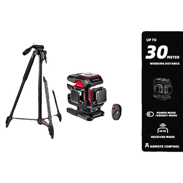 3D Laser Niveau, Grøn Laser, Op til 30m Arbejdsafstand,TP-YVGLL4XS12TP5x1