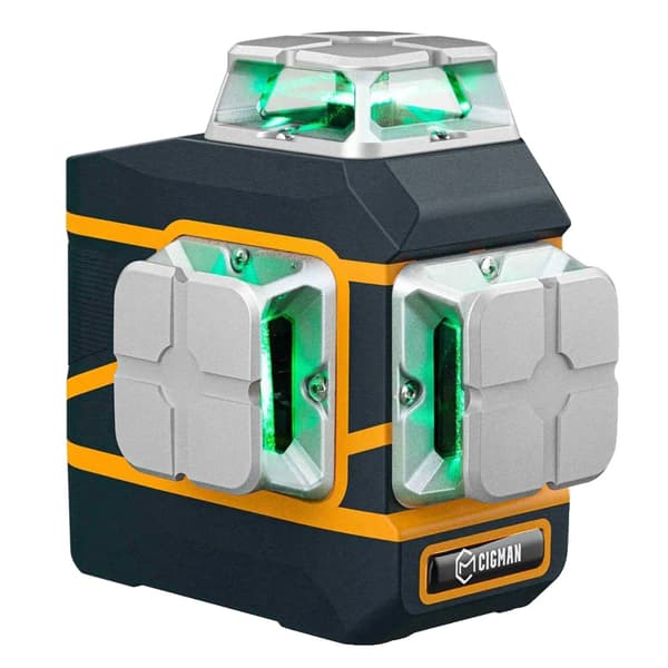 CIGMAN Laser Niveau, 3x360 Grad Linjer, Dobbelt Genopladelige Batterier,CM-801