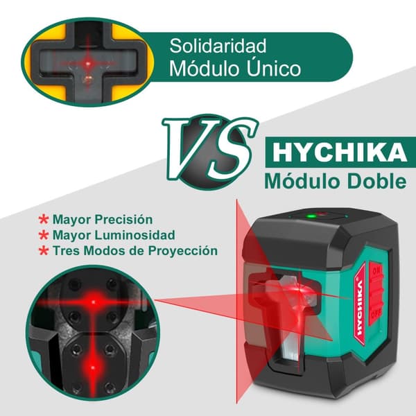 Laser Niveau, Selv-niveauerende Funktion, Dobbelt Laser Modul,Brun