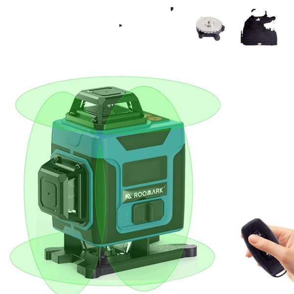 Självnivellerande laser vattenpass, 360° grön stråle, högprecisionsmätning,Blå