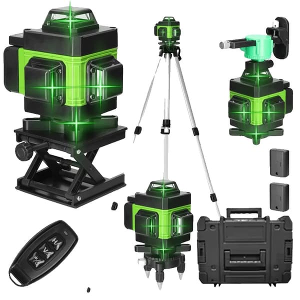 16 Liners Laser Niveau, Vertikal & Horisontal Projektion, Inkluderer Stativ,16 Linje Med Tripod+Plastik Kasse
