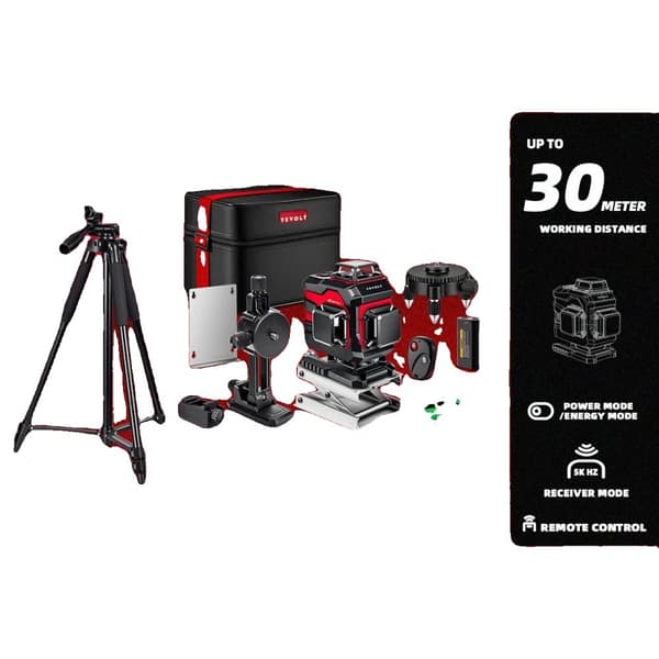 4D 360° Laser Niveau, 16-Linjers Projektion, Op til 30m Rækkevidde,TP-YVGLL4XS16B2P3x1