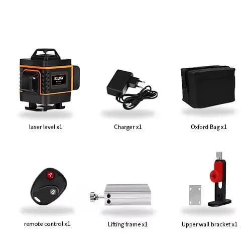 Laser Niveau, 16 Linjers Projektion, Selvnivellerende Funktion,4D LS083N