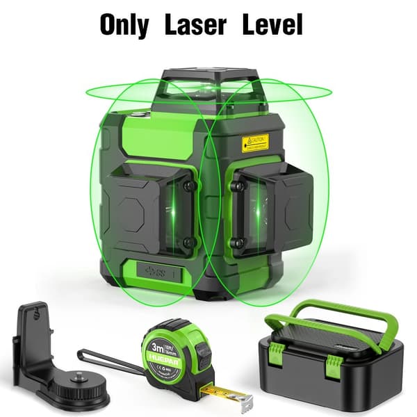 Grøn Stråle Laser Niveau, 12 Linjers Projektion, Selv-Niveauerende Funktion,Kun Laser Niveau
