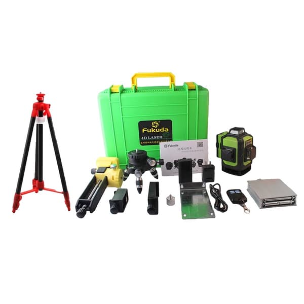 Fukuda 4D Laser Niveau, 16 Linjer Måling, Indendørs & Udendørs Brug,4DGXmed1.5M Tripod