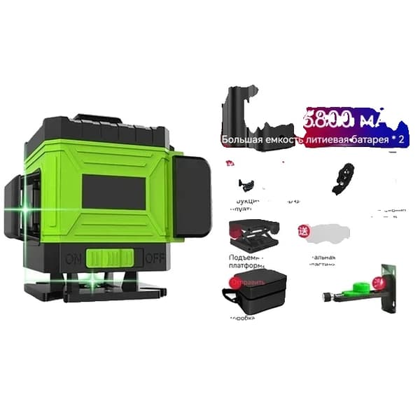 4D Laser Niveau, 360° Linje Dækning, Automatisk Nivellering,16 Linje Standard