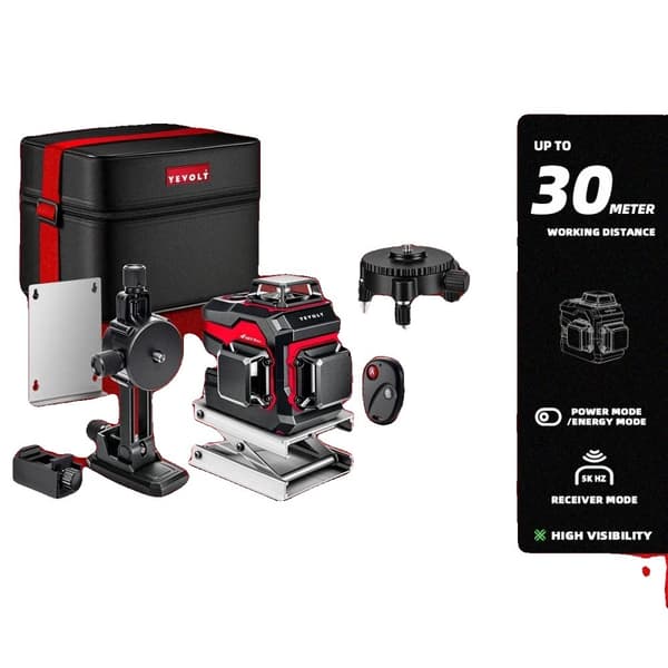 3D Grøn Laser Niveau, 30m Rækkevidde, IP54 Beskyttelse,YVGLL4XS12B2P3x1