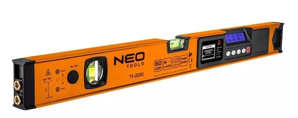 Neo Tools vaterpas med elektronisk display og laserpointer 60 cm