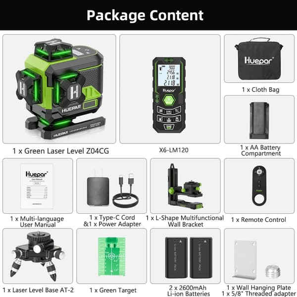 4D Laser Niveau, 16 Linjer Måling, Bluetooth Styret,Hovedfoto
