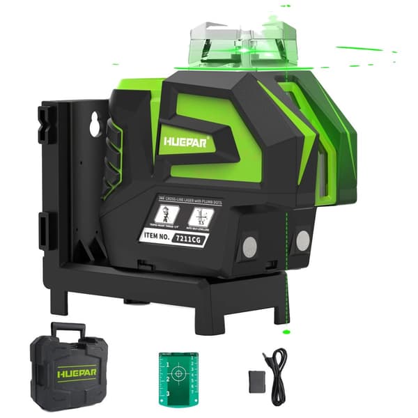 Vihreä laseritason, itsetasaava, Li-ion-akku,Laser