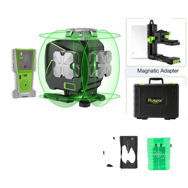 Laser-tasosarja, 16 viivaa, itsetasautuva, Bluetooth-kaukosäädin,ASETUS 1