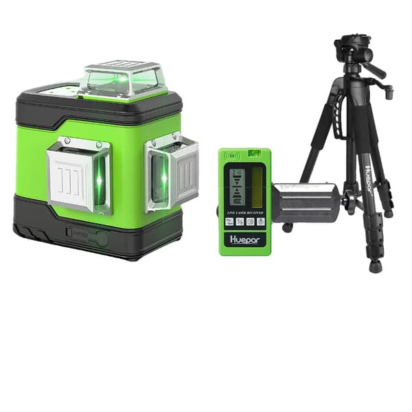 Huepar 3D Laser Niveau, 3 x 360° Funktionalitet, 200Ft Arbejdsafstand,SÆT-4