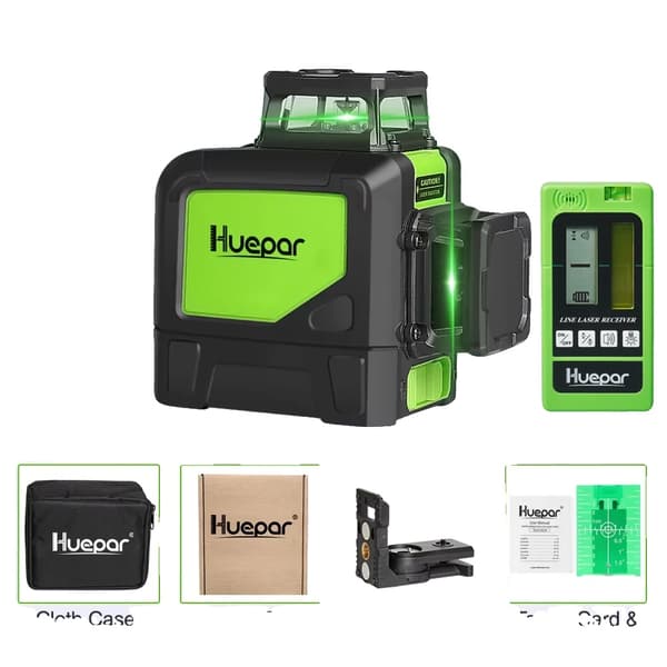 Huepar Laser Level, 360 asteen kattavuus, kestävä muotoilu,Havaitsemalla