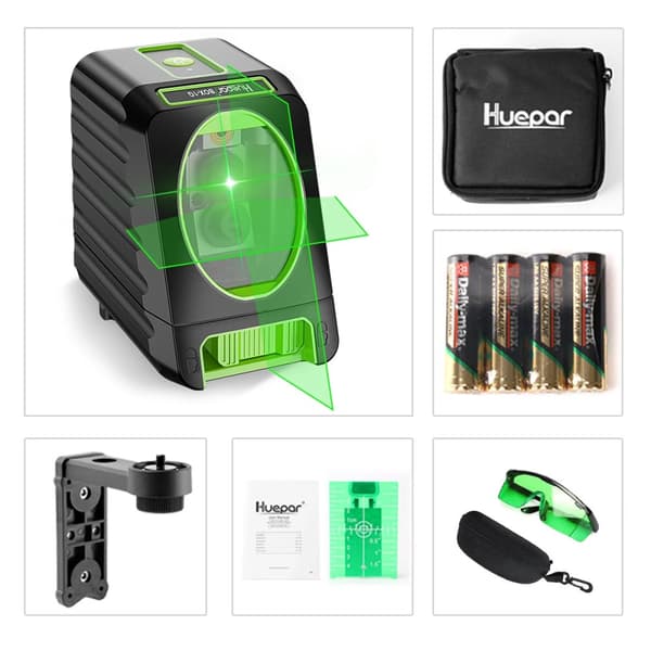 Laser Niveausæt, Grøn Stråle, Selvnivellerende,SÆT1