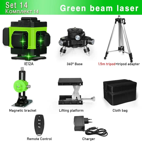 Laser nivå, Fjärrkontroll, Pulsläge,IE12A-BL12-H15