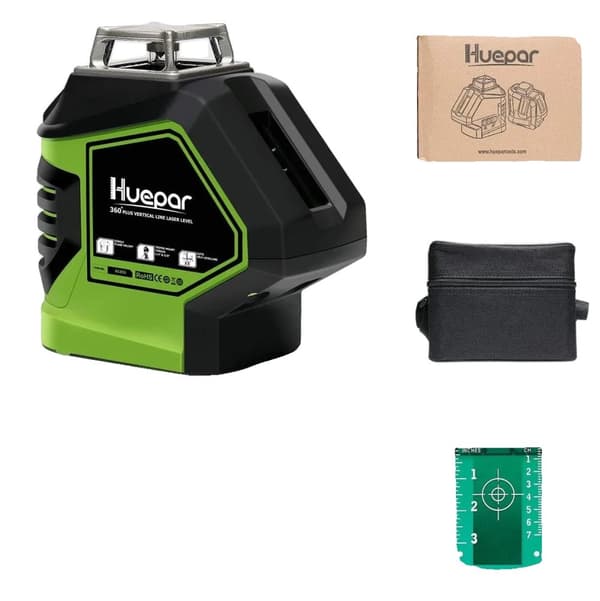Laser Niveau, 360° Horisontale & Vertikale Linjer, ±1/9" Nøjagtighed,Laser Niveau