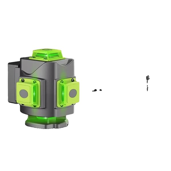 4D 16 Liners Laser Niveau, Høj Præcision 1mm/7m, Udvidet Rækkevidde 30m,4D 16Linjer Med Base