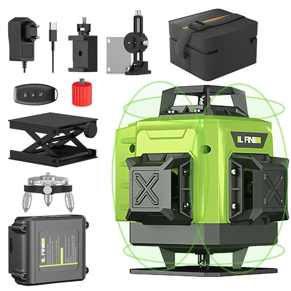 3D/4D Laser Niveau, 360° Selvnivellerende, 16 Linjer,4D 16Linjer