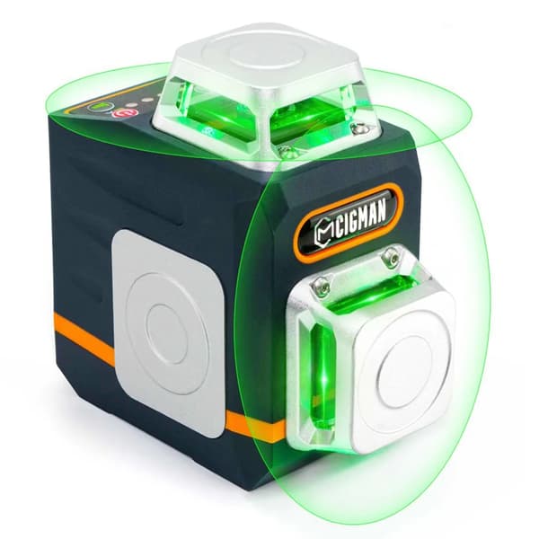 CIGMAN CM720 Laser Niveau, 2x360 Grad Dækning, Genopladeligt Batteri,CIGMAN CM720