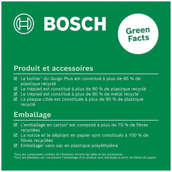Bosch Quigo + ristiviivalaser (7 m kantama, sisältää paristot, 1,1 m jalustan ja kotelon)