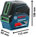 Miniatyrbillede 3 af 5: Bosch Professional GCL 2-15 G linjelaser 15 m rækkevidde + roterende beslag RM1 + fast beslag BM3 - 0601066J00