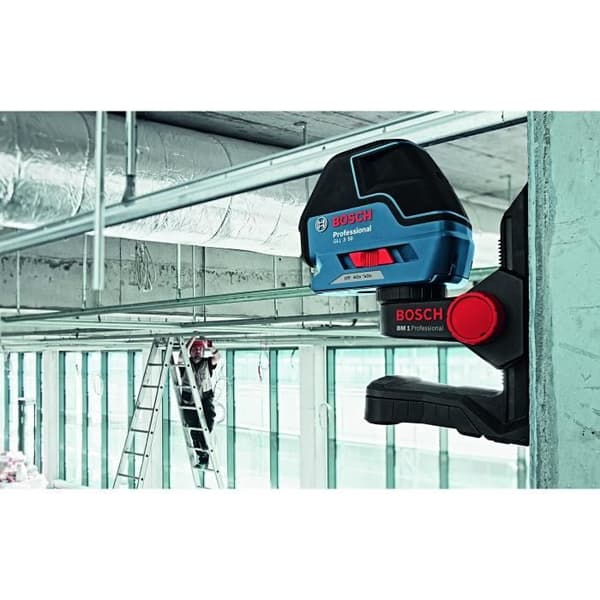 Alsidig linjelaser - BOSCH PROFESSIONAL - GLL 3-50 - Batteri - Vinkel og nivellering - Rækkevidde 50 m