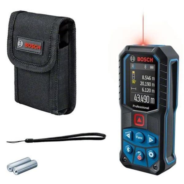 Laserafstandsmåler 2x1,5V GLM 50-27 C rød med 2 AA-batterier - BOSCH - 0601072T00