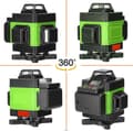 Miniatyrbild 6 av 7: 16-linjers 4D 360° horisontell och vertikal grön lasernivå kit, självnivellerande lasernivå med tillbehör
